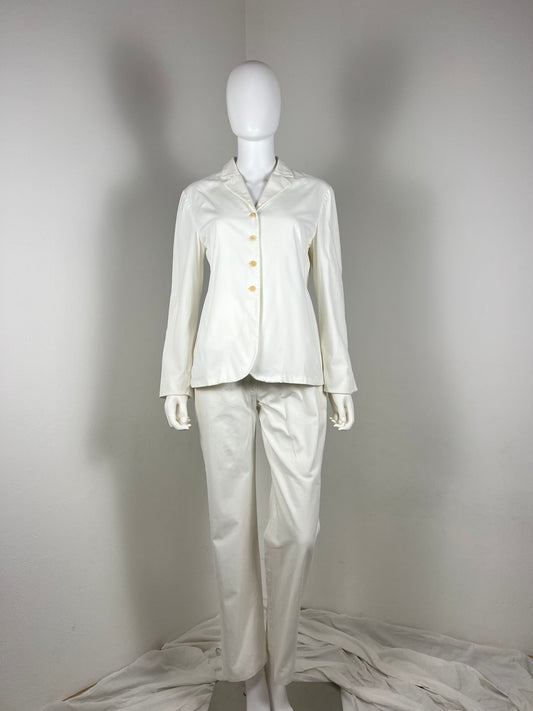 Miu Miu Ivory Silk Trouser Suit
