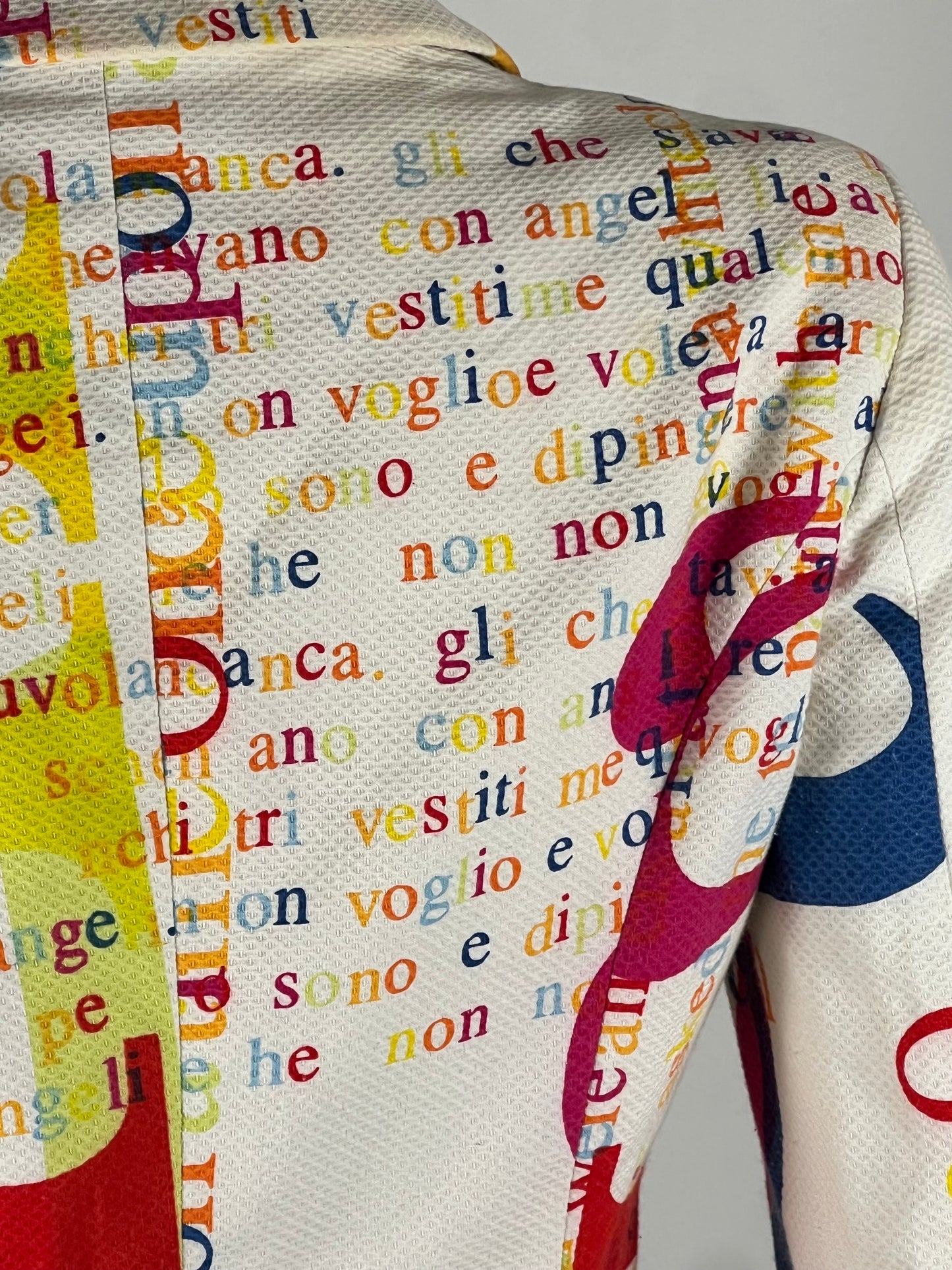 Moschino Text print structured jacket