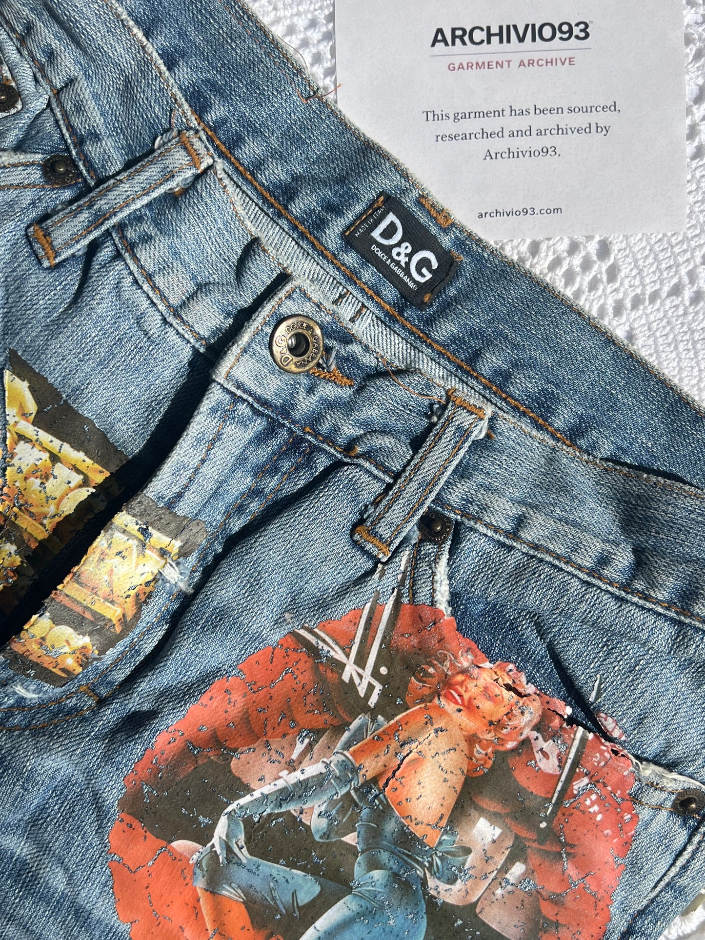 DOLCE & GABBANA printed denim jeans
early 2000s