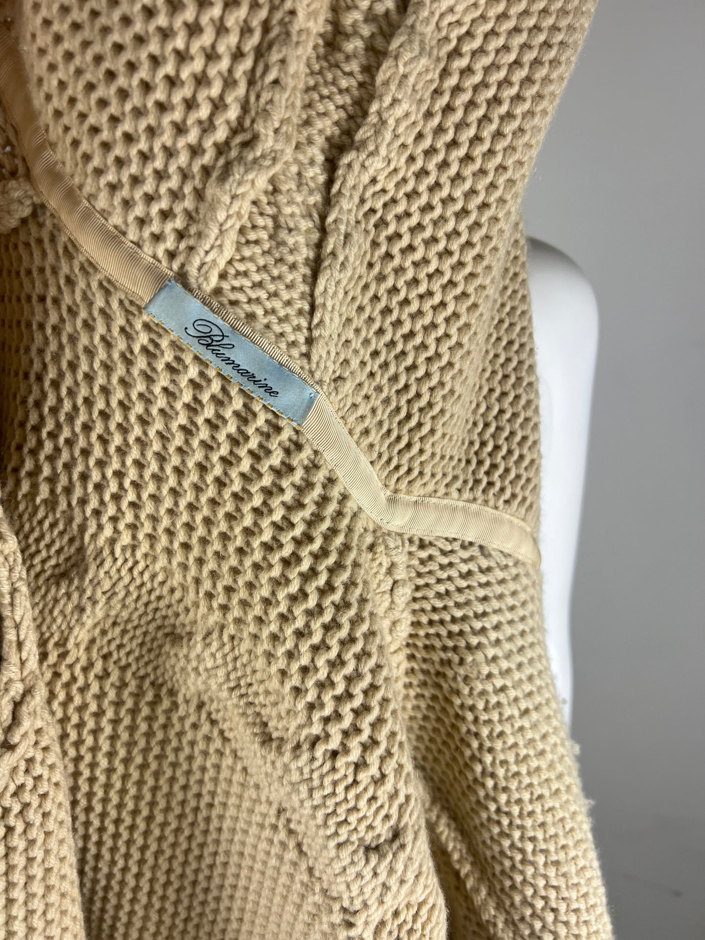 Blumarine Fur Trim Hooded Knit Coat
Early 2000s