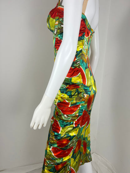 D&G by Dolce & Gabbana Tropical Fruit Ruched Midi Dress
SS05–06 Era