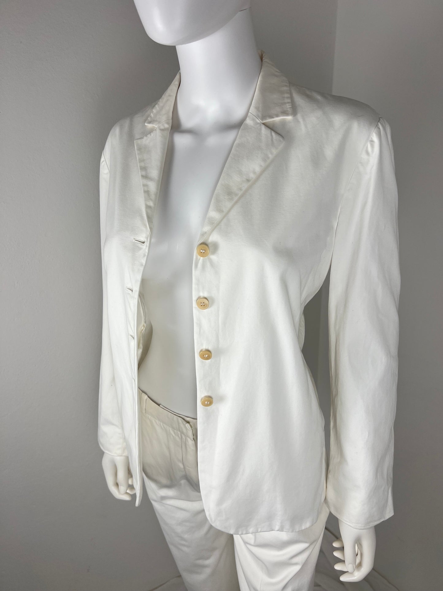Miu Miu Ivory Silk Trouser Suit