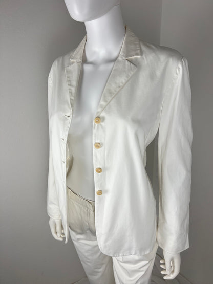 Miu Miu Ivory Silk Trouser Suit