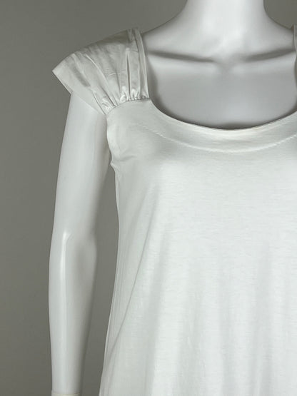 Miu Miu White Drop-Waist Cotton Dress