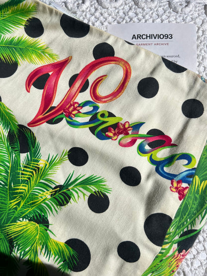 VERSACE tropical polka dot logo skirt
early 2000s