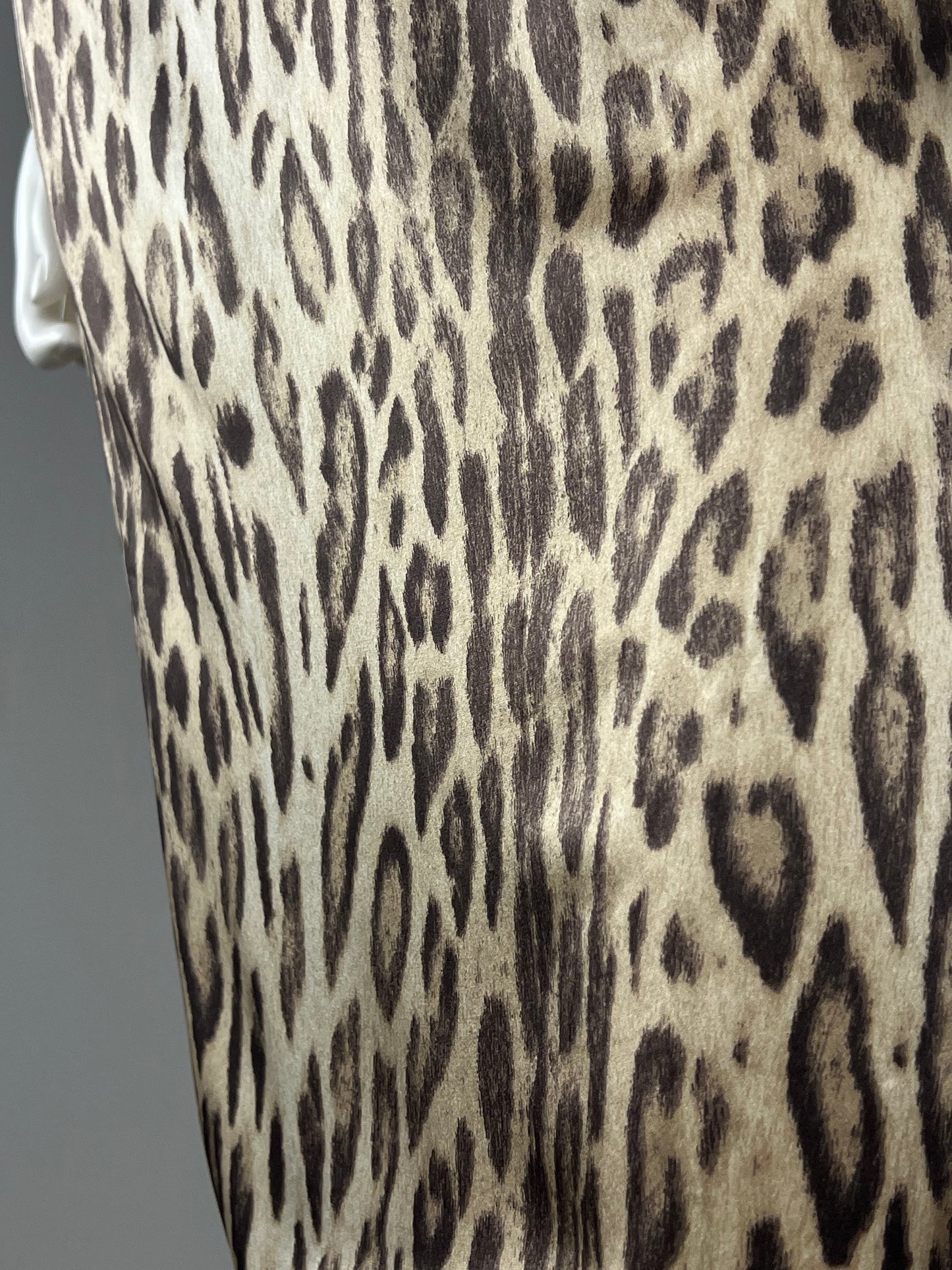 Blumarine silk leopard skirt