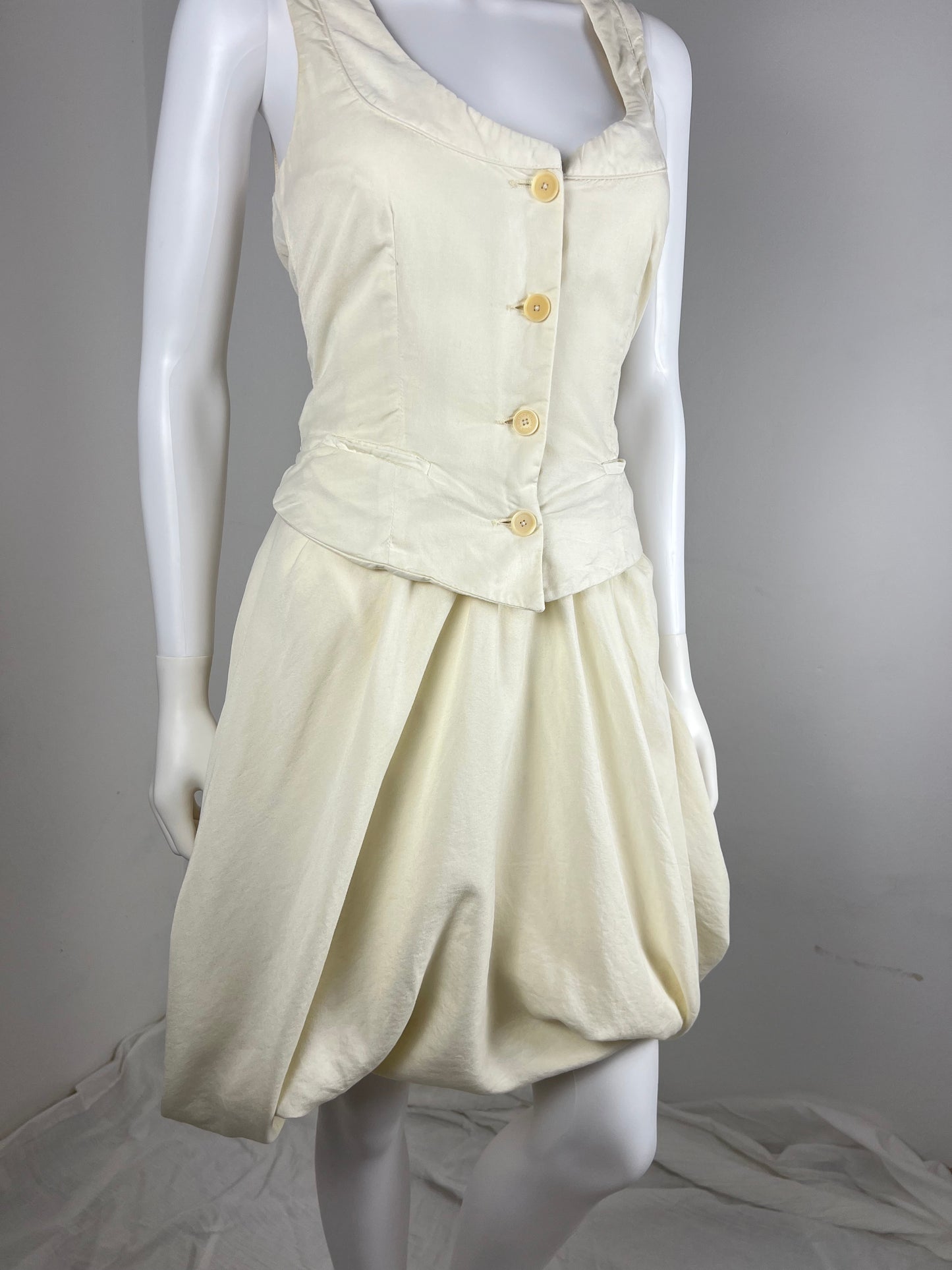 Jean Paul Gaultier Butter Bubble Dress IT 44