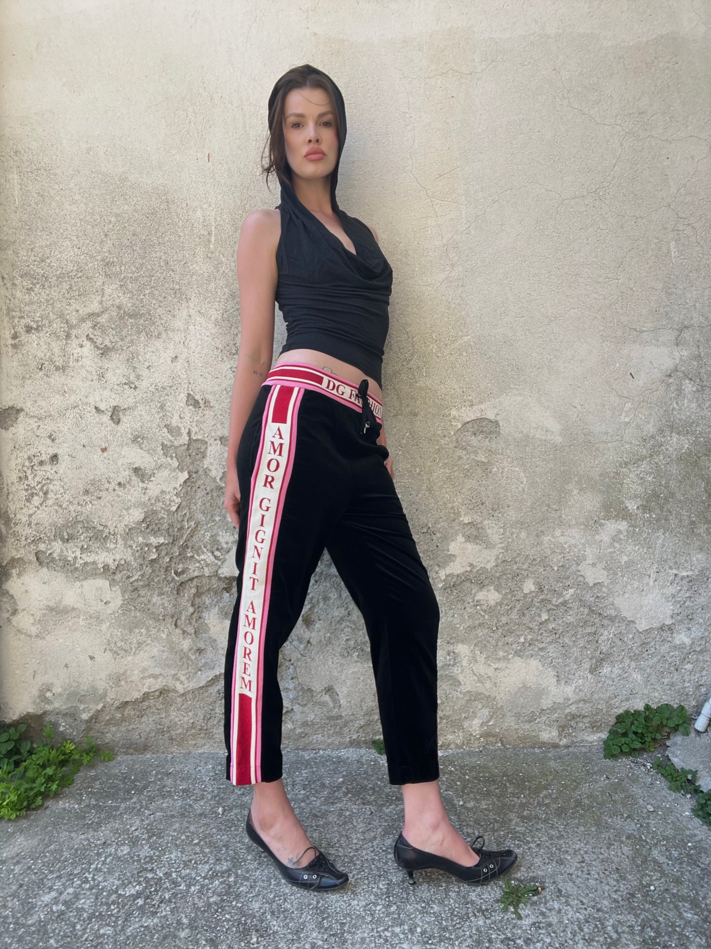Dolce & Gabbana velvet track pants