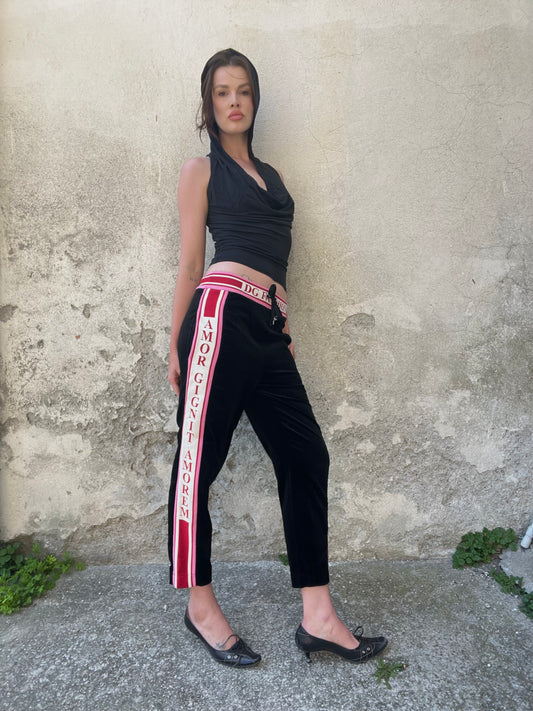 Dolce & Gabbana velvet track pants