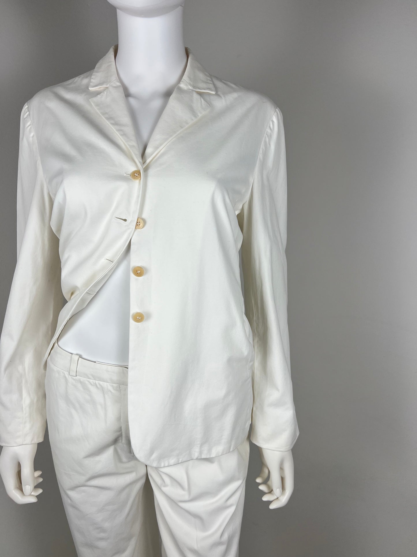 Miu Miu Ivory Silk Trouser Suit