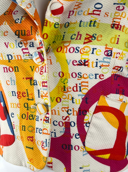 Moschino Text print structured jacket