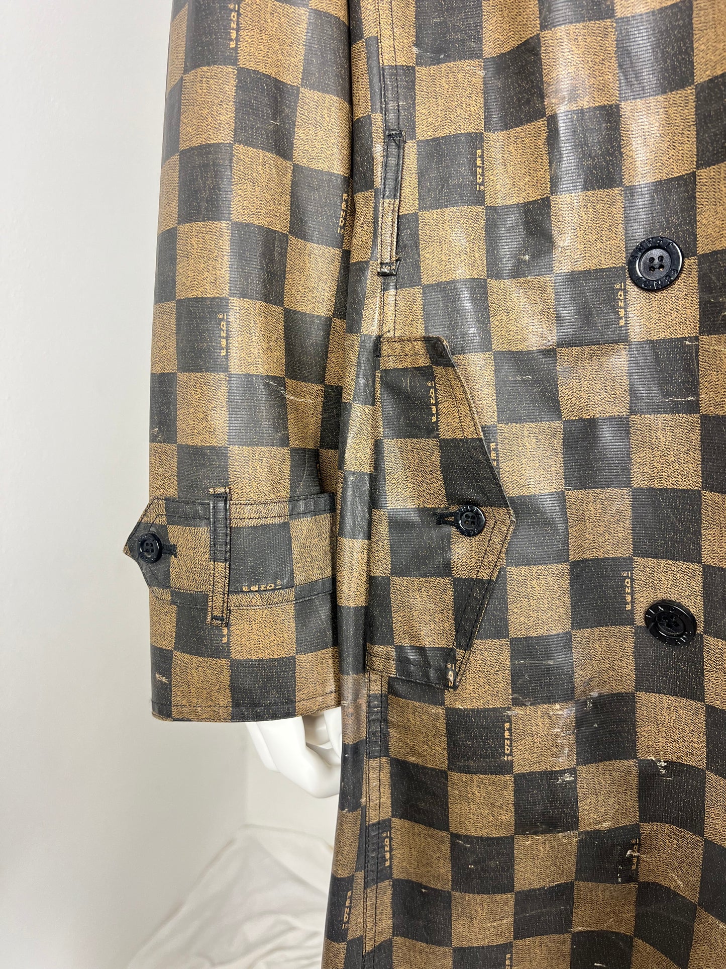 Fendi Checkerboard Trench Coat