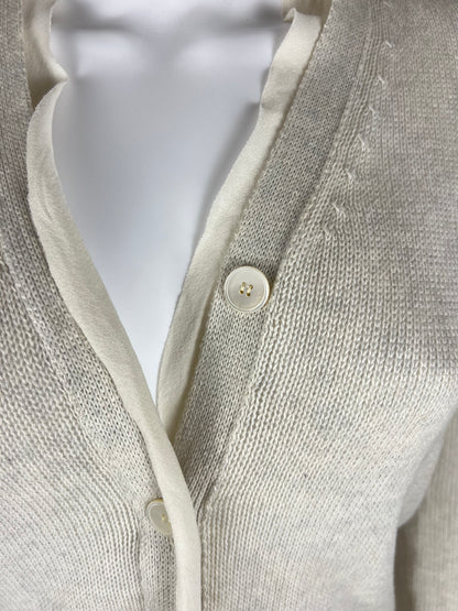 Miu Miu Cotton Cardigan with Silk Trim