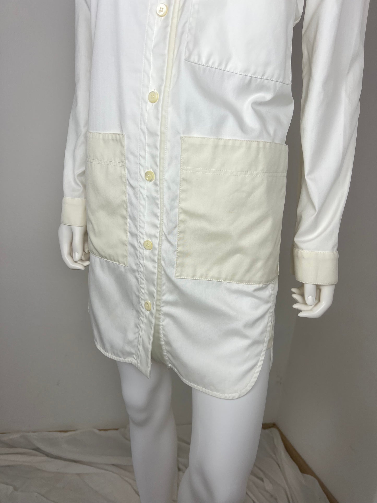 Balenciaga Paris ivory shirt dress