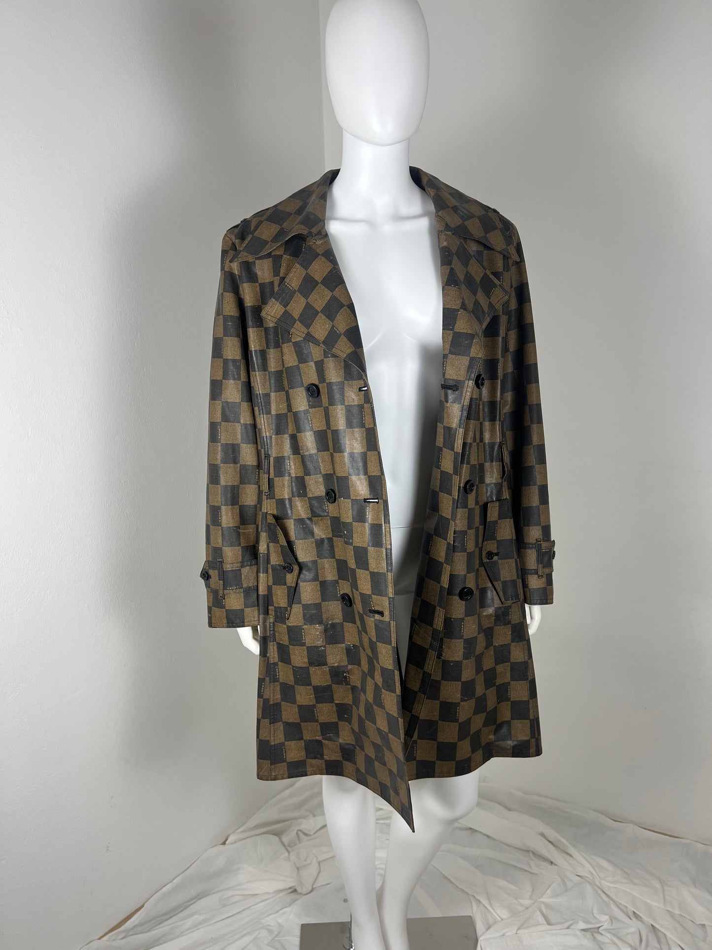 Fendi Checkerboard Trench Coat