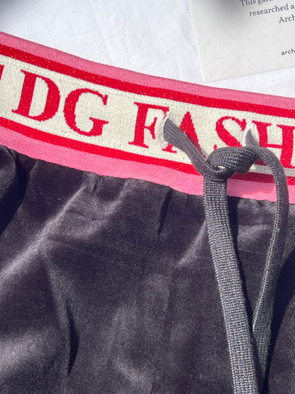 Dolce & Gabbana velvet track pants