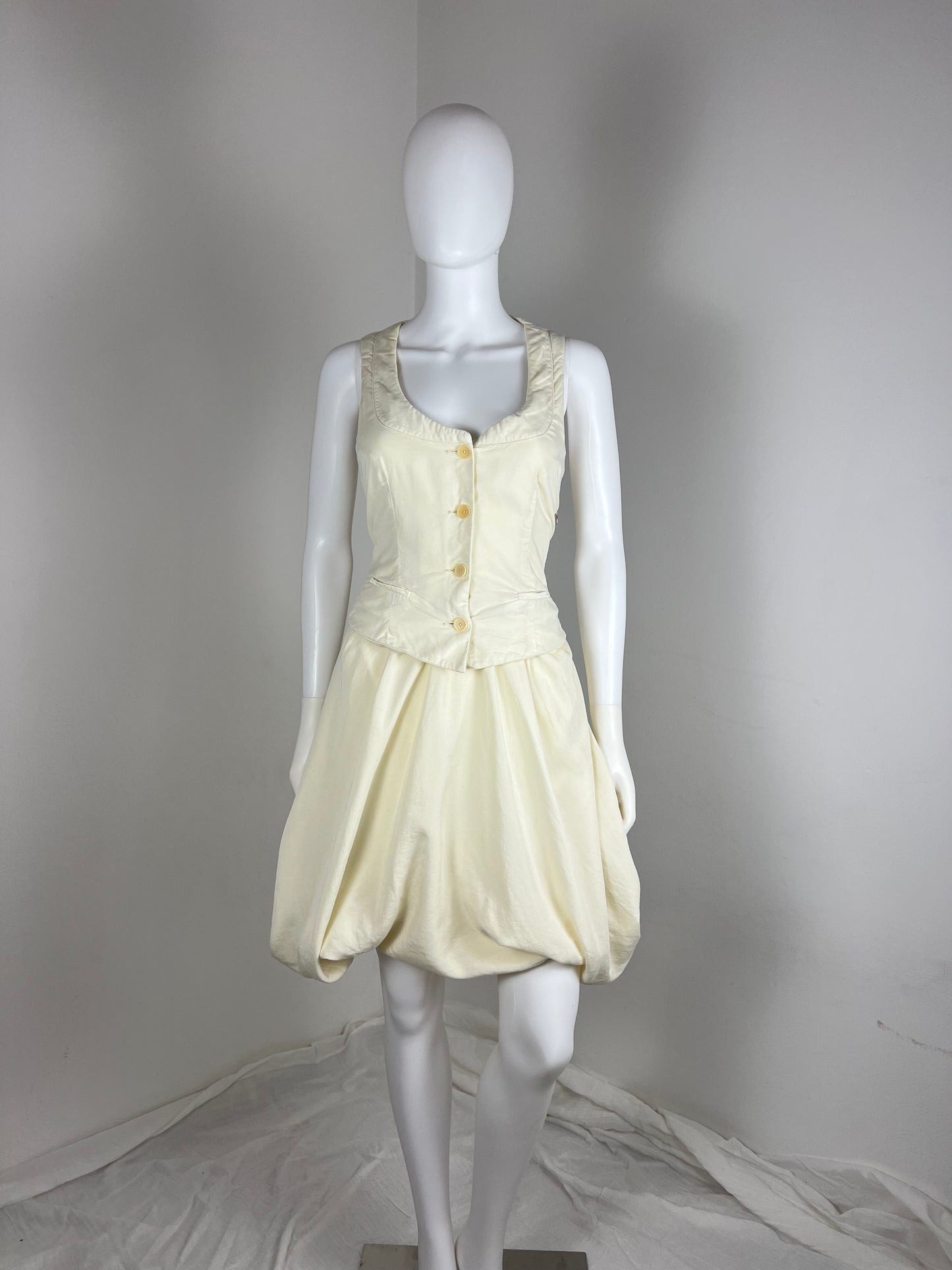 Jean Paul Gaultier Butter Bubble Dress IT 44