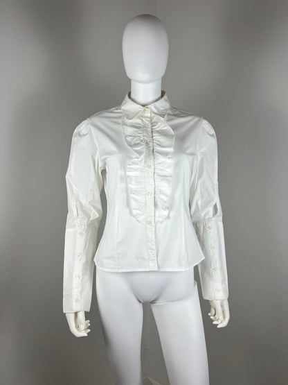 Balenciaga ruffled cotton blouse