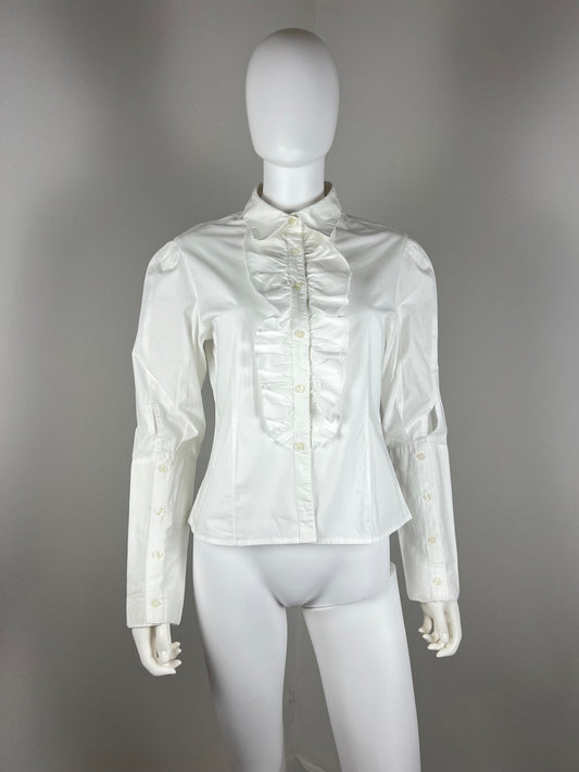 Balenciaga ruffled cotton blouse