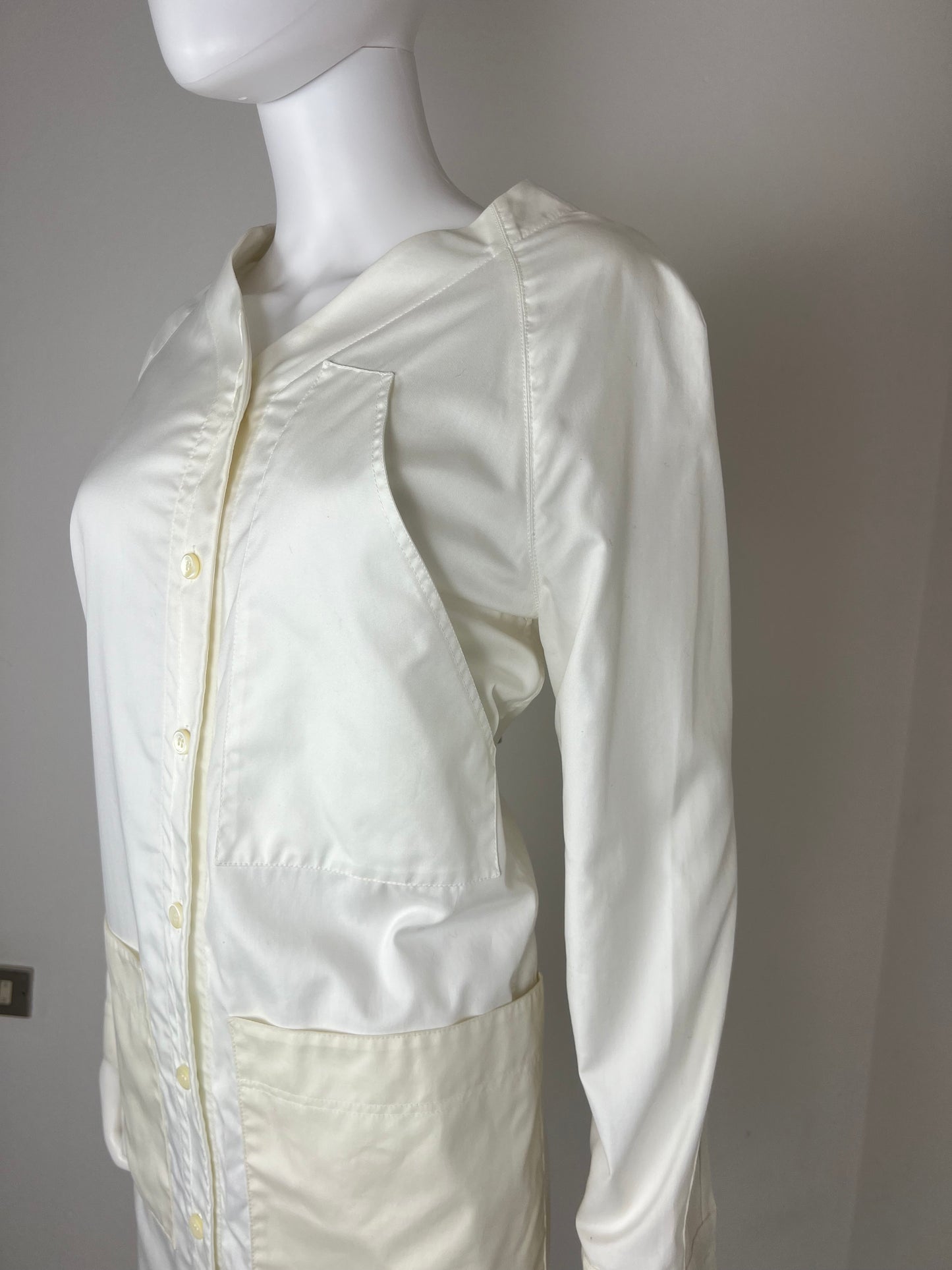 Balenciaga Paris ivory shirt dress