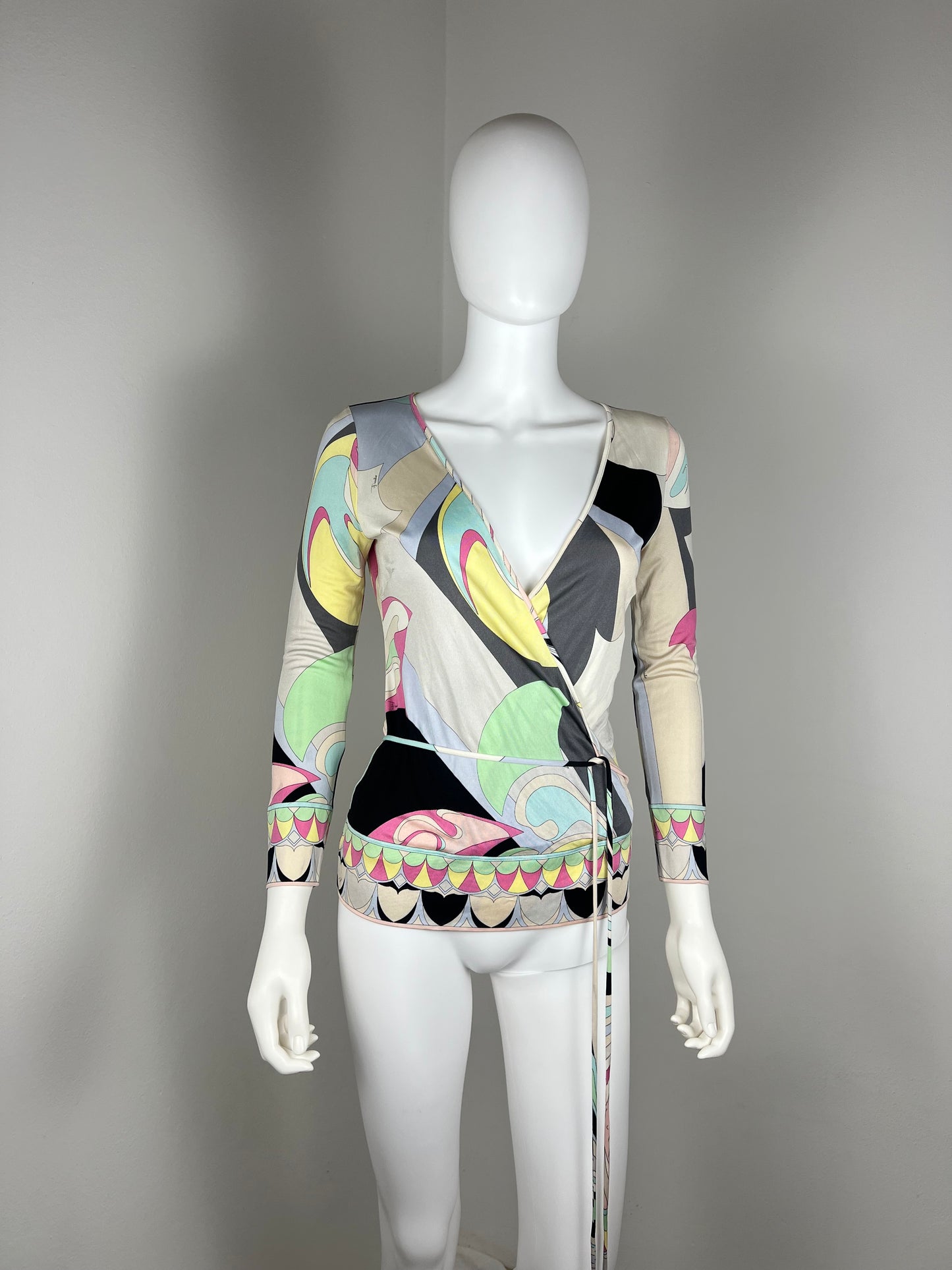 Emilio Pucci Silk Wrap Top