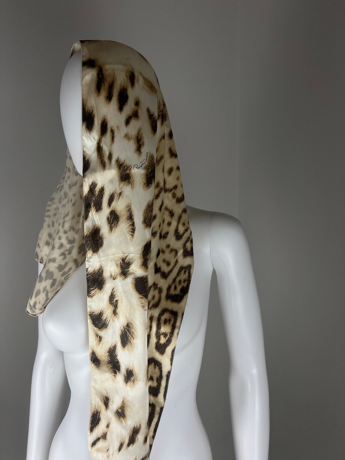 Roberto Cavalli Silk Leopard Scarf