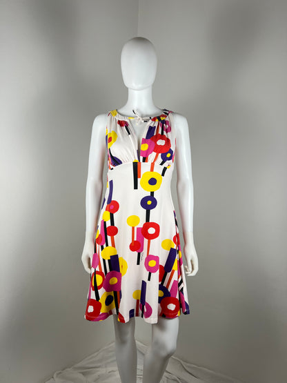 Just Cavalli Abstract Print Empire Dress