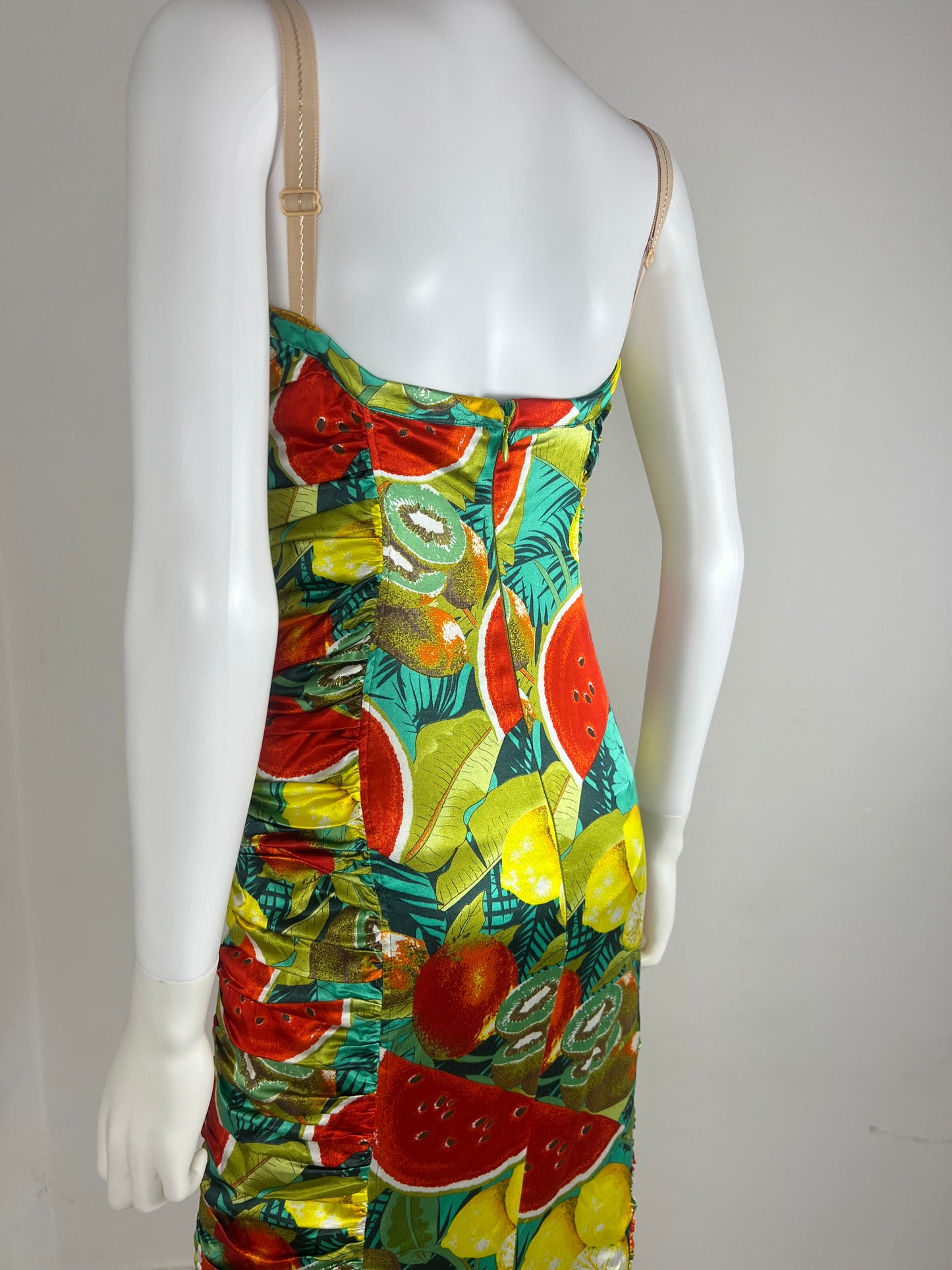 D&G by Dolce & Gabbana Tropical Fruit Ruched Midi Dress
SS05–06 Era