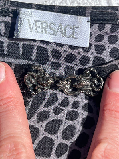 VERSACE Medusa clasp python mini skirt
early 2000s