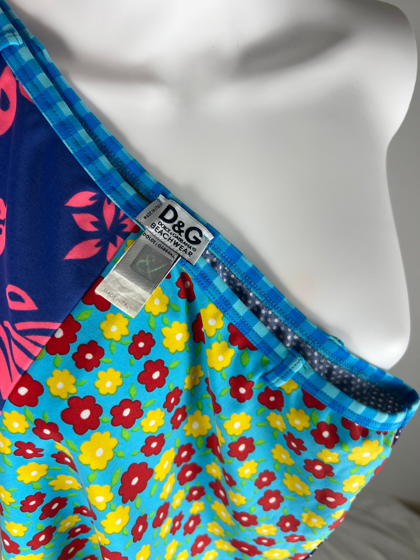 Dolce & Gabbana Patchwork Beachwear Mini Skirt