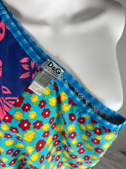 Dolce & Gabbana Patchwork Beachwear Mini Skirt