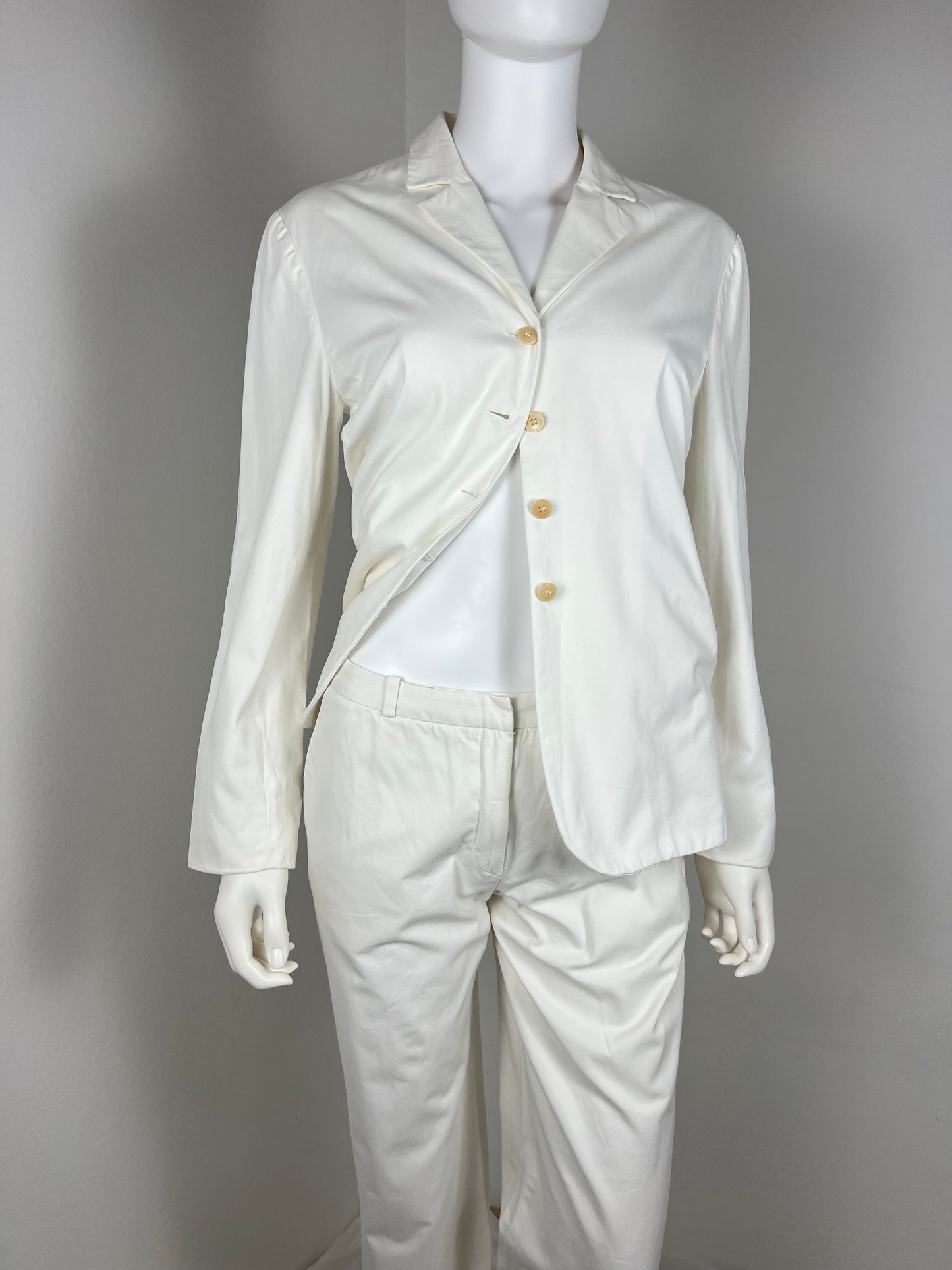 Miu Miu Ivory Silk Trouser Suit