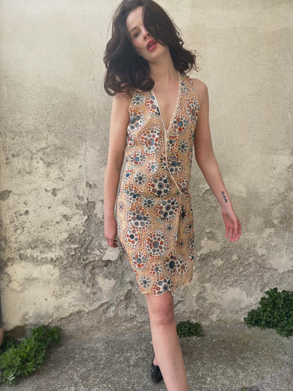 Jean Paul Gaultier Soleil Printed Wrap Dress