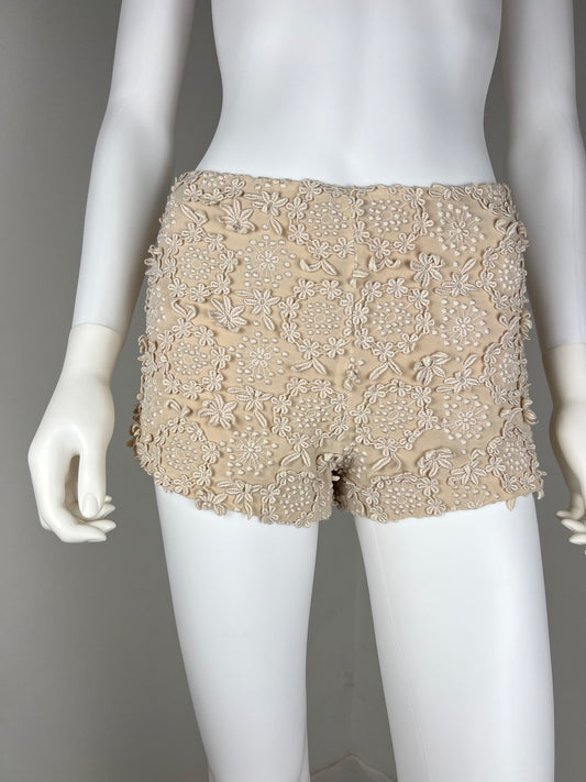 Prada Embroidered Lace Shorts