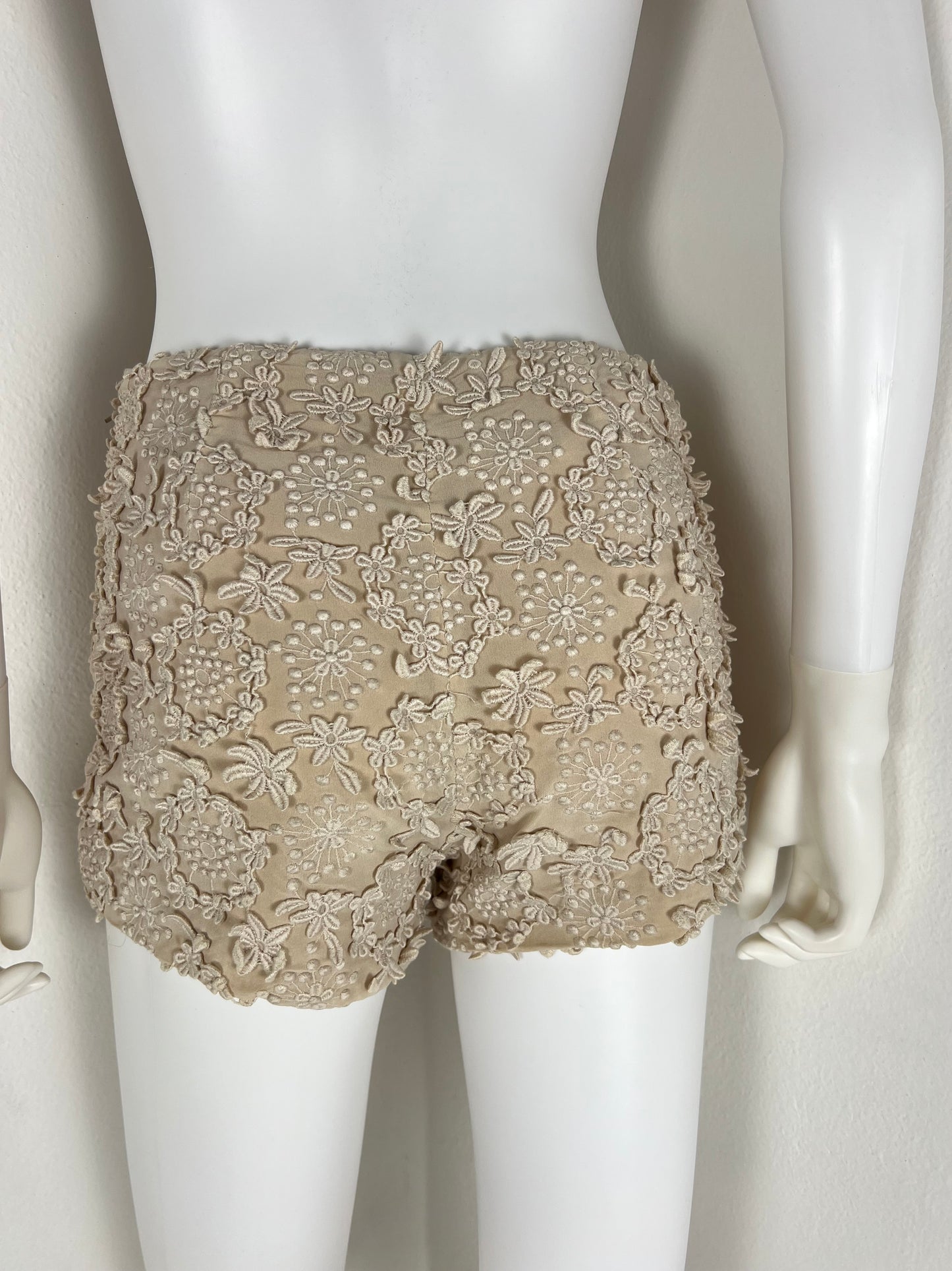 Prada Embroidered Lace Shorts
