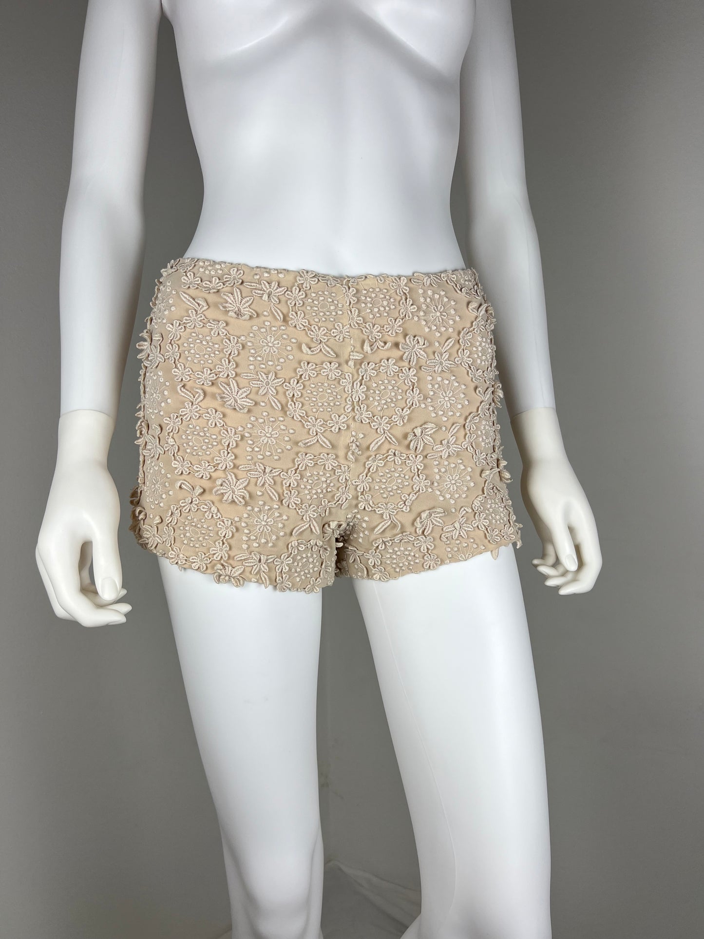 Prada Embroidered Lace Shorts