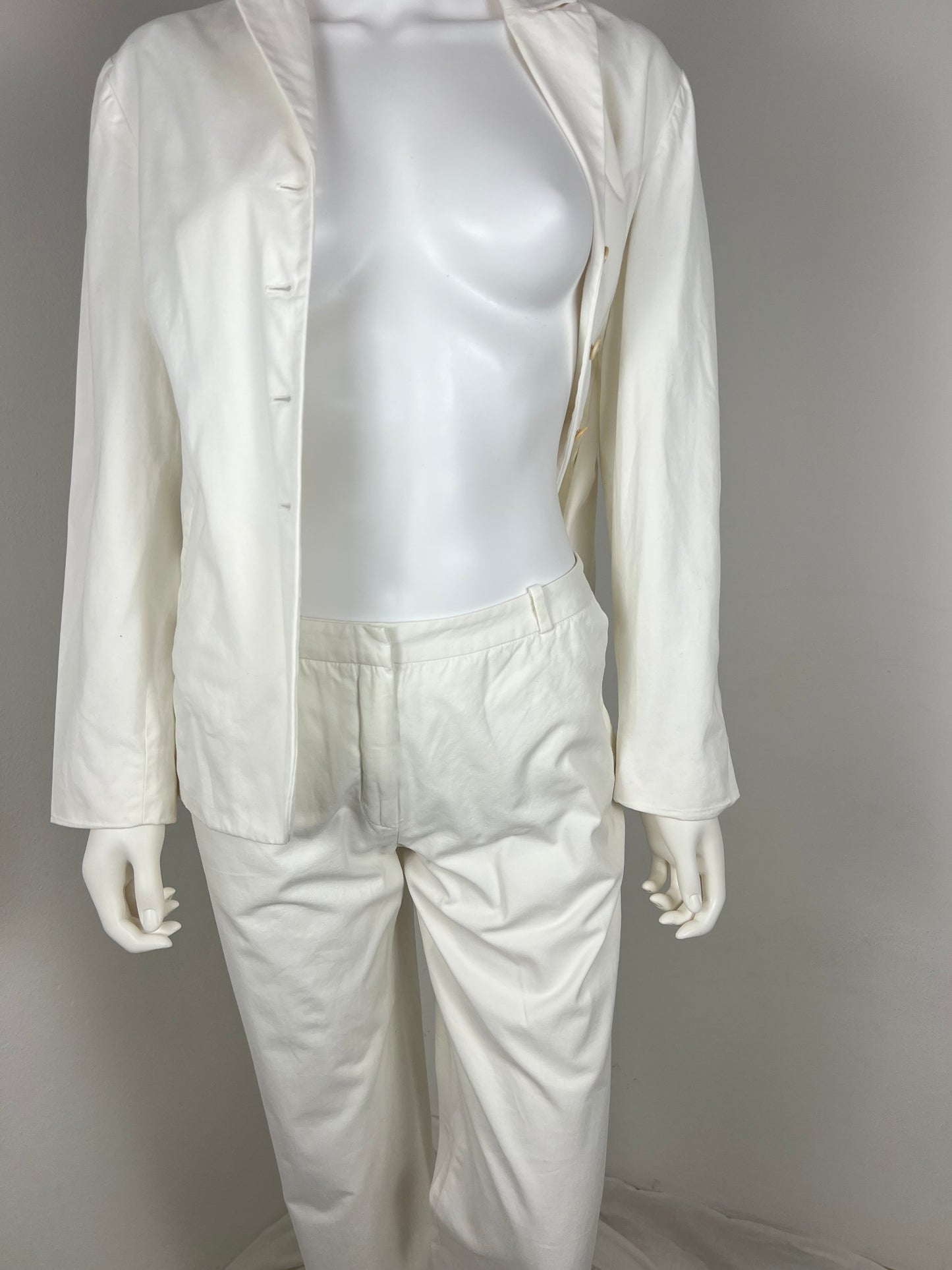 Miu Miu Ivory Silk Trouser Suit