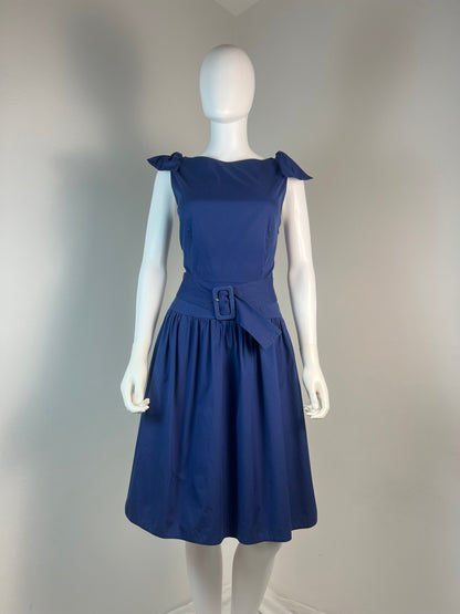 Prada Cotton Dress with Bow Straps
