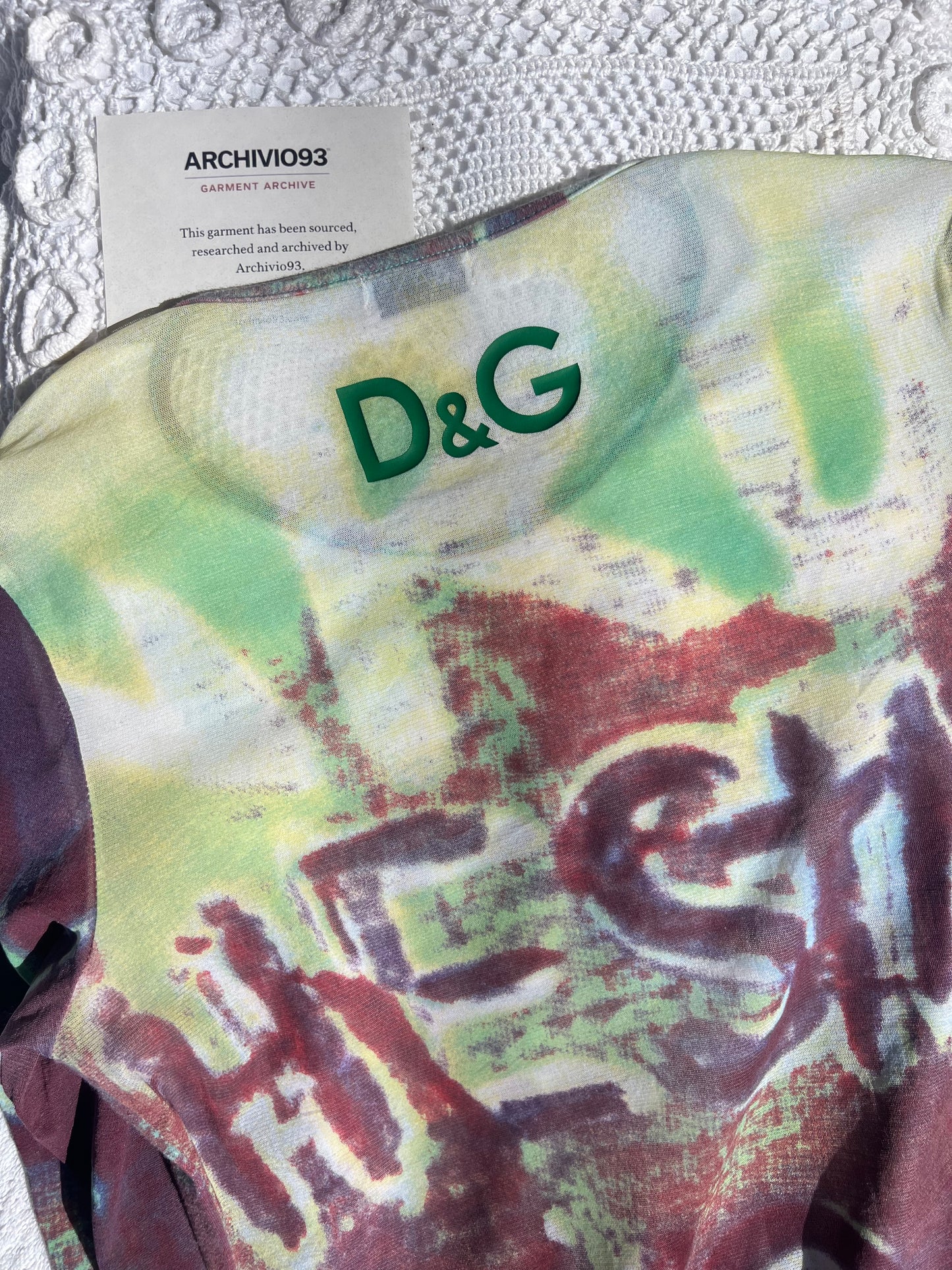 DOLCE & GABBANA
Spray Graphic Mesh Top
Early 2000s