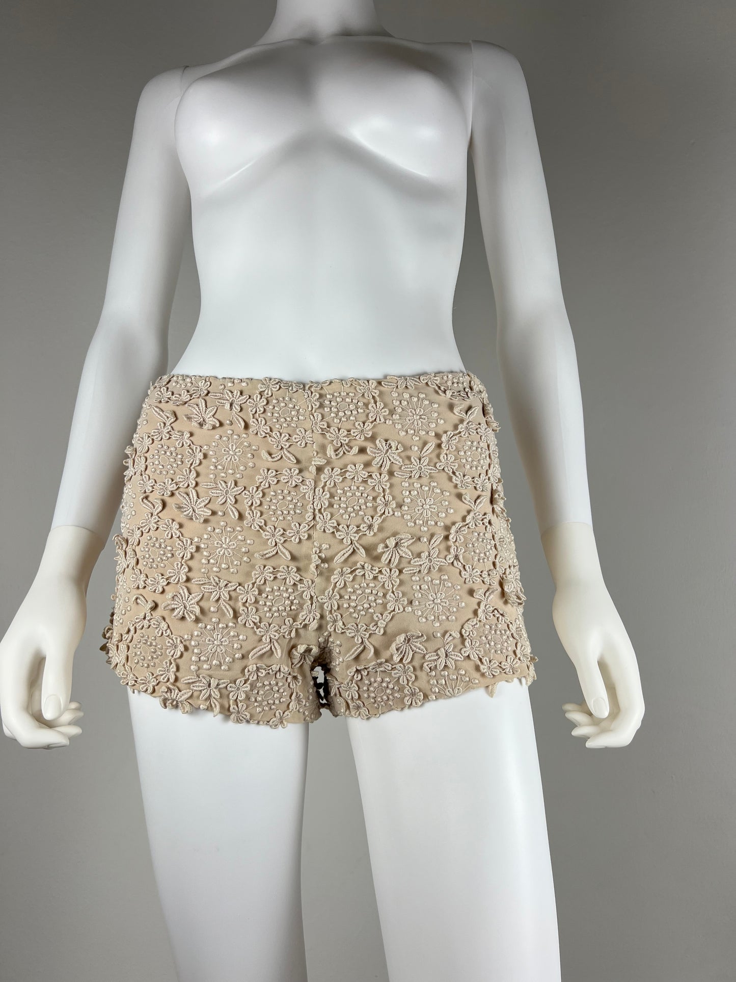 Prada Embroidered Lace Shorts