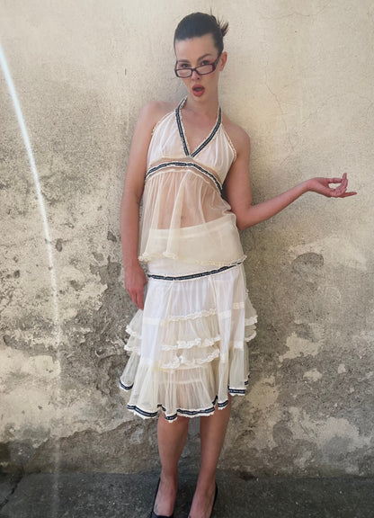 JEAN PAUL GAULTIER JEANS
Sheer Mesh Halter Set
Early 2000s