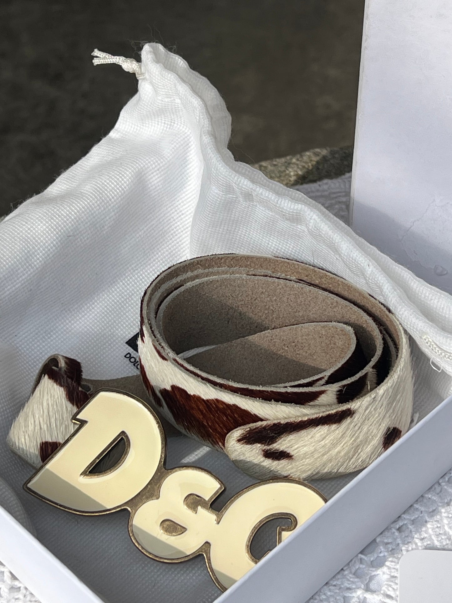 Dolce & Gabbana D&G Pony Hair Logo Belt
Early 2000s