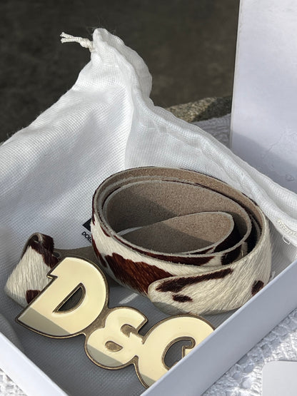 Dolce & Gabbana D&G Pony Hair Logo Belt
Early 2000s