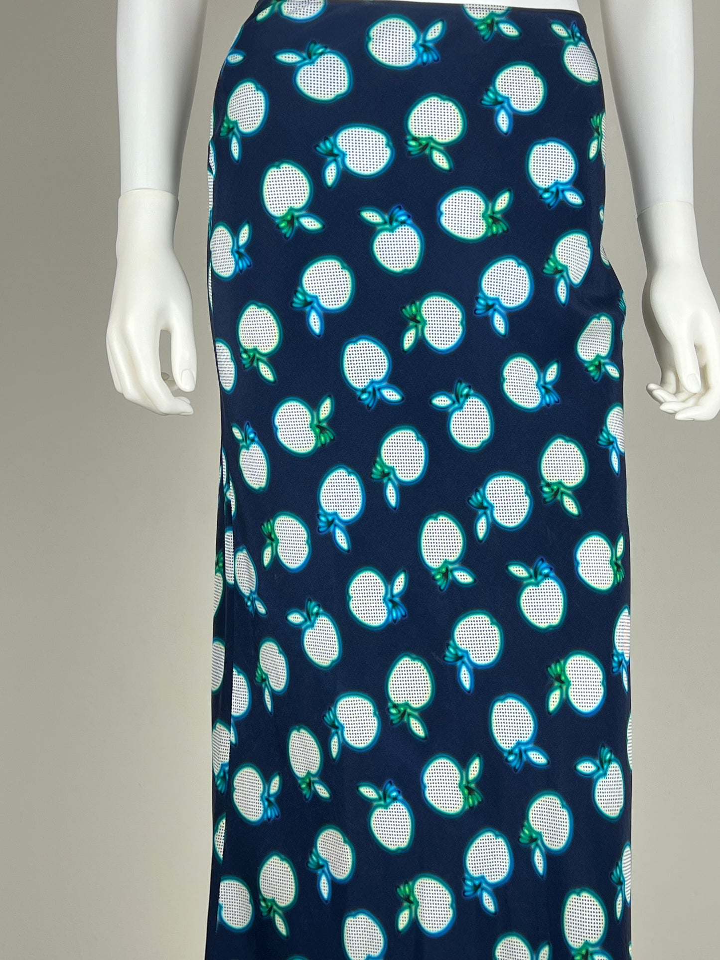 MIU MIU, circa 2010 – Silk Apple Print Skirt