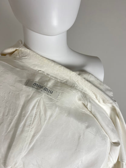 Miu Miu Ivory Silk Trouser Suit