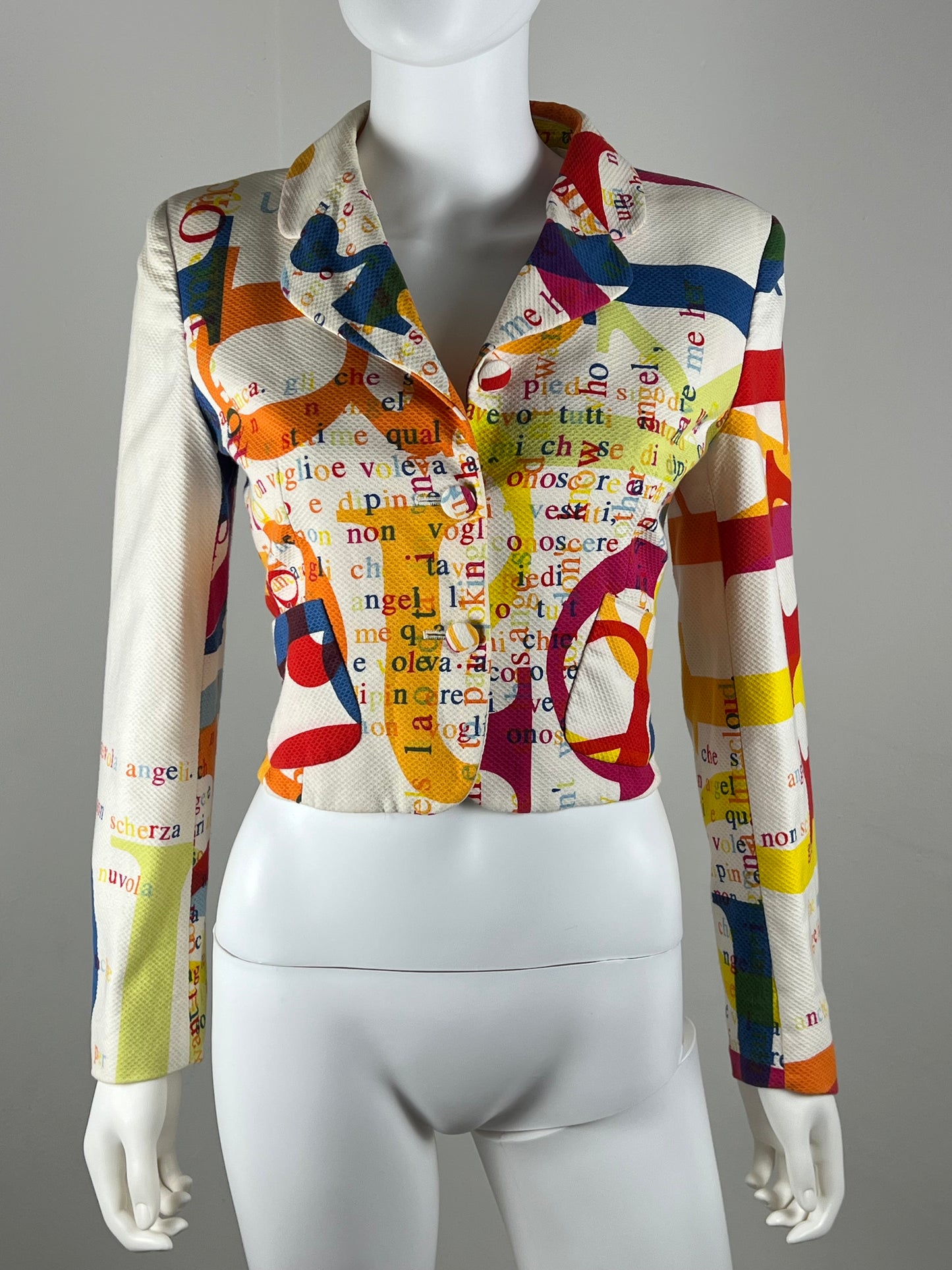 Moschino Text print structured jacket