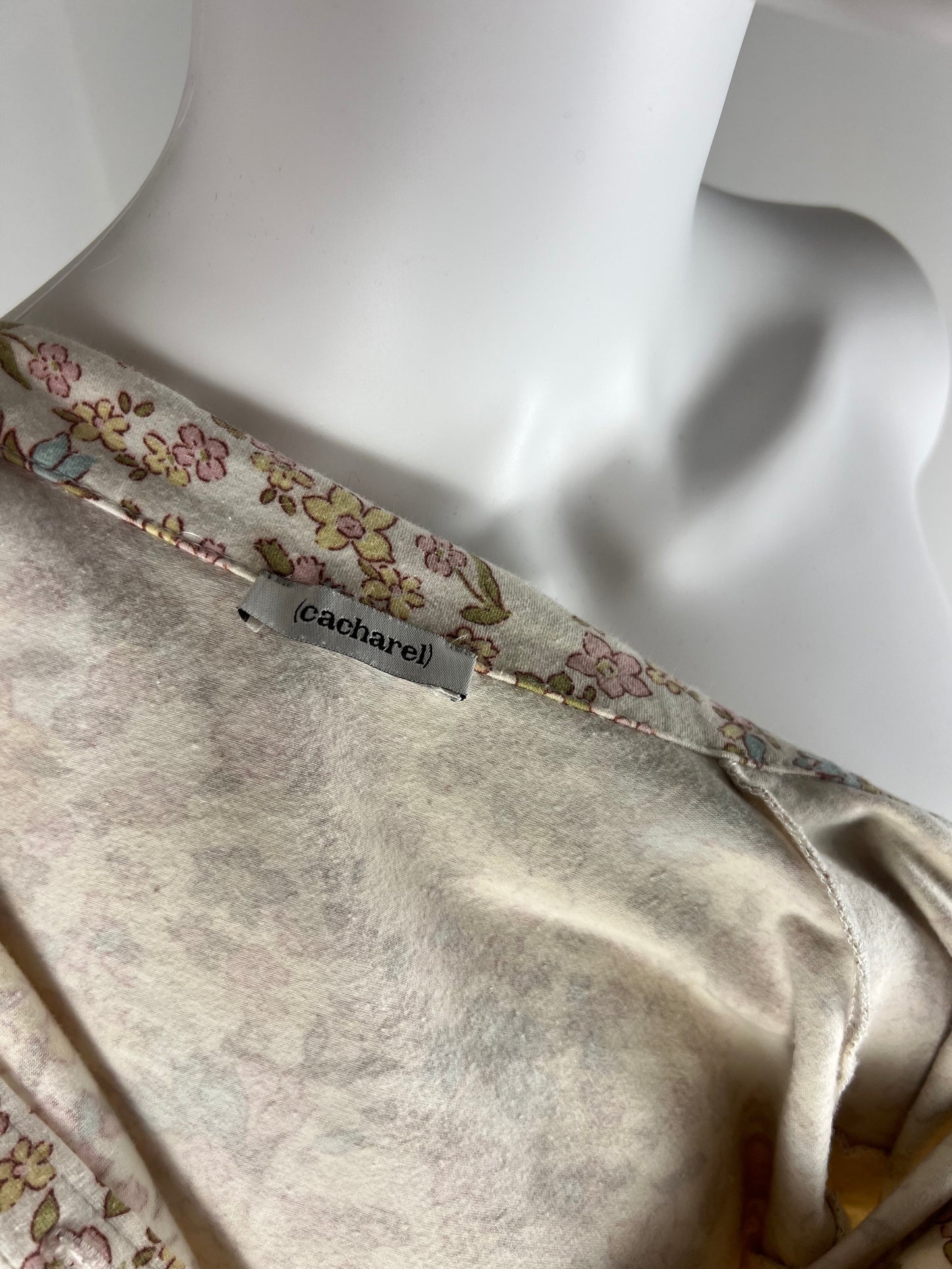 Cacharel Floral Jersey Top and Mini Skirt Set