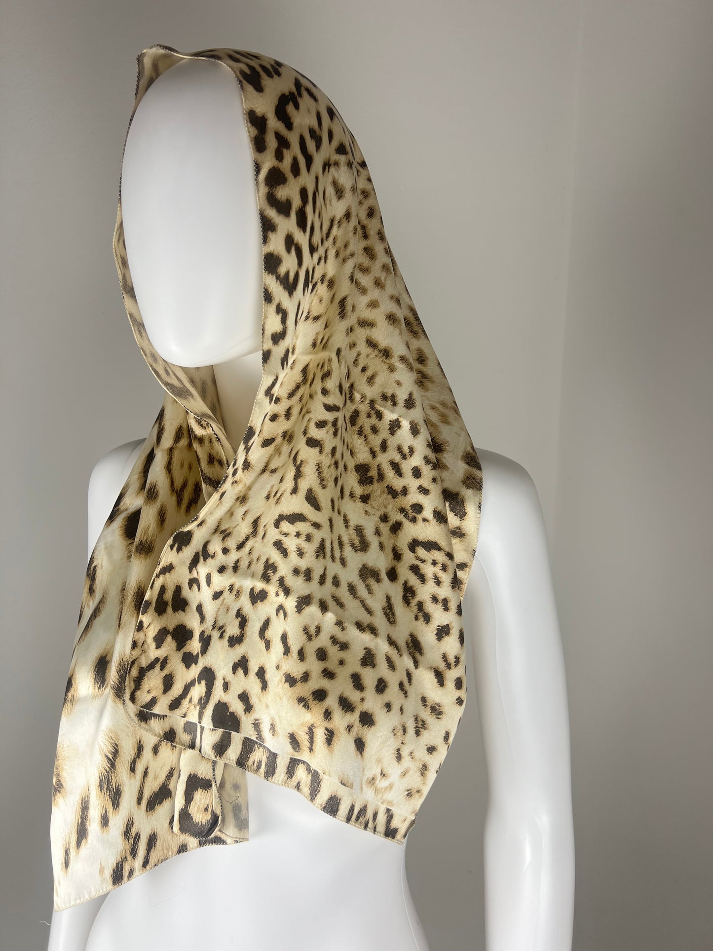 Roberto Cavalli Silk Leopard Scarf