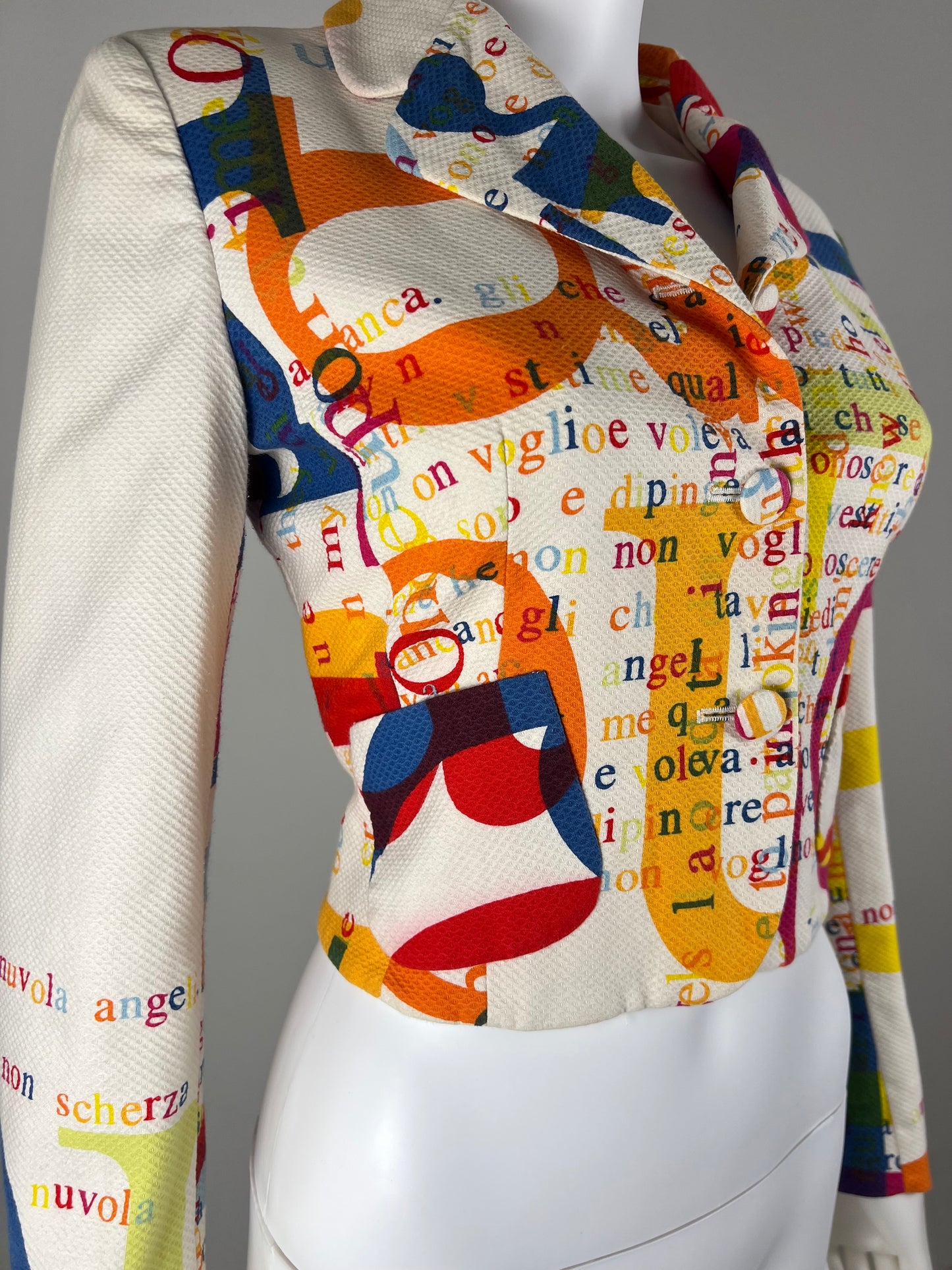 Moschino Text print structured jacket