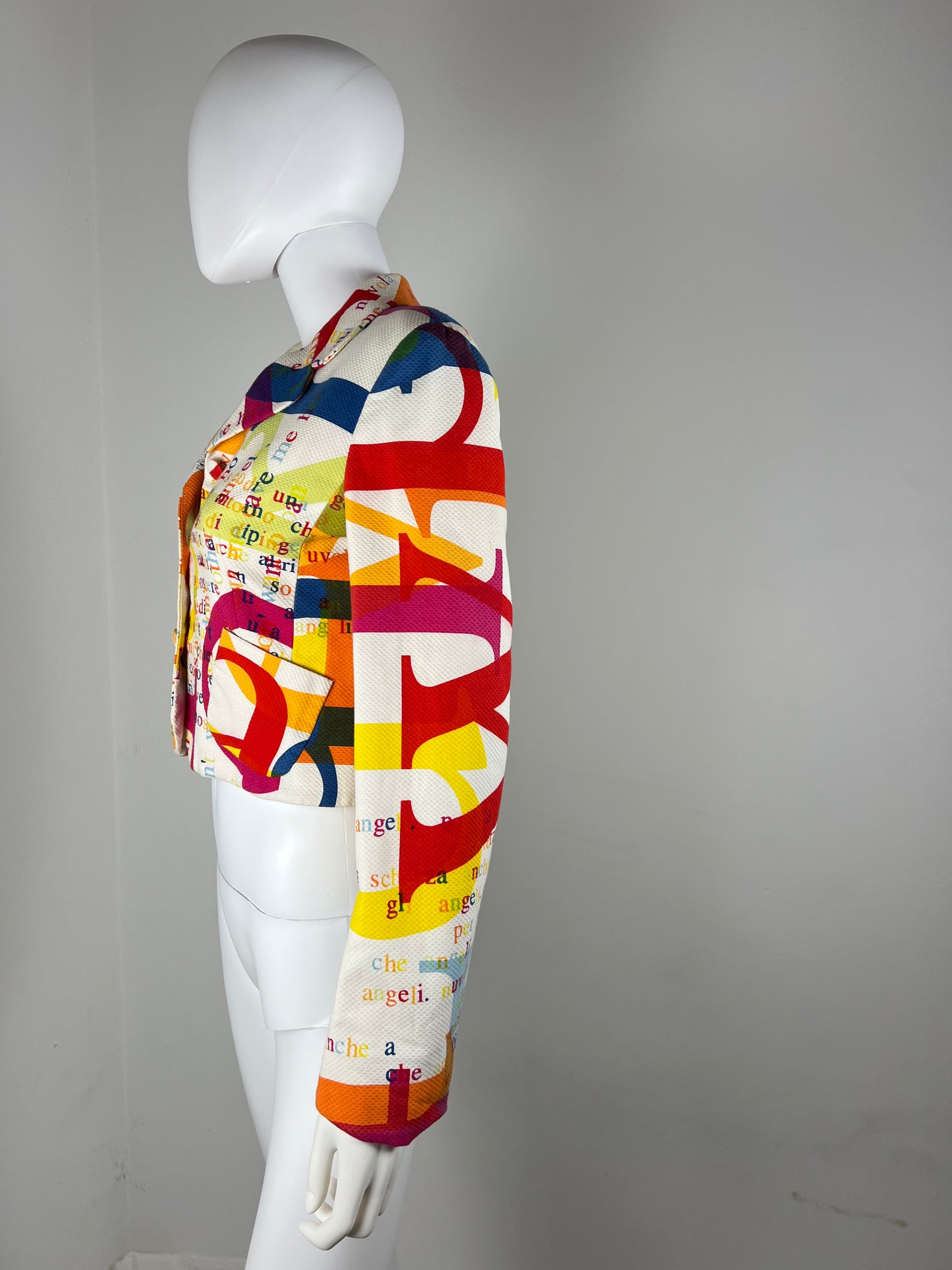Moschino Text print structured jacket